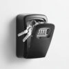 All-Black Wall Mount Key Lock Box with Recessed Four-Dial Control