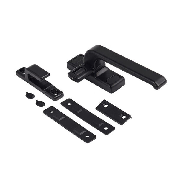 Arched Lever Window Handle with Projecting Latch Tongue