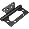Black Non-Mortise Door Hinge with Nesting Leaf Design