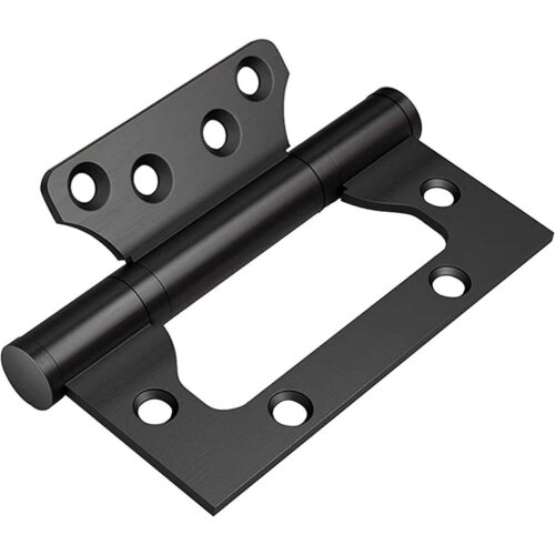 Black Non-Mortise Door Hinge with Nesting Leaf Design