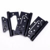 Black Non-Mortise Door Hinge with Nesting Leaf Design