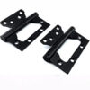 Black Non-Mortise Door Hinge with Nesting Leaf Design