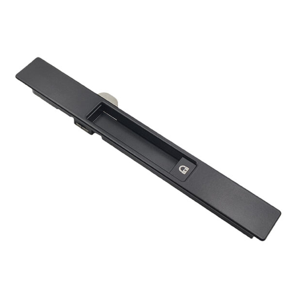 Black Recessed Touch Lock with Crescent Hook and Metal Keeper