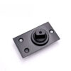 Black Square-Spindle Door Pivot Plate with Three-Hole Base