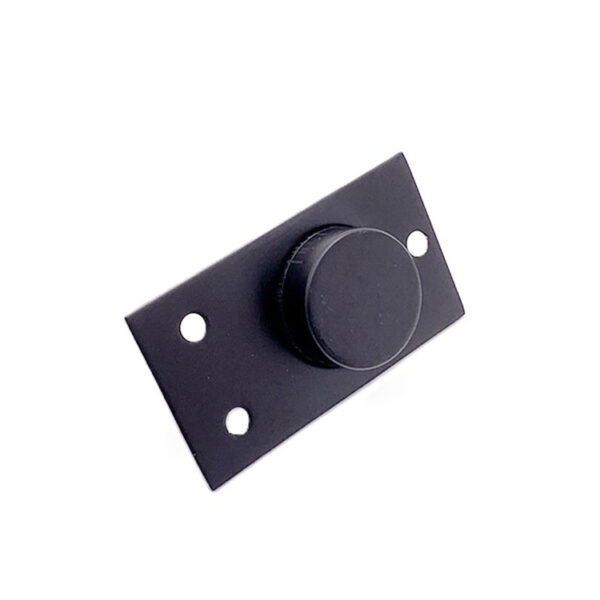Black Square-Spindle Door Pivot Plate with Three-Hole Base