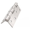 Brushed Silver Butt Door Hinge with Countersunk Fixing Holes