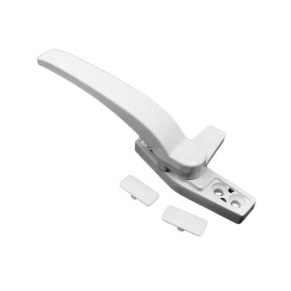 Curved Lever Blade-Drive Window Handle with Covered Fixings