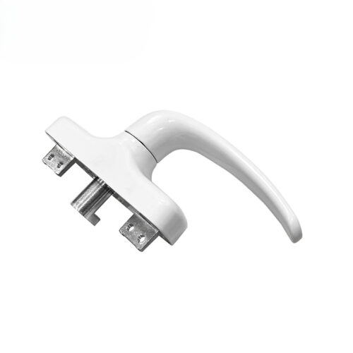 Curved Lever Window Handle with Twin Rear Mounting Tabs