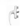 Curved Lever Window Handle with Twin Rear Mounting Tabs