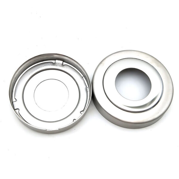 Dual-Finish Tubular Lever Door Handle Set with Round Roses