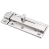 Elongated Guide Surface Slide Bolt Lock with Wrapover Keeper
