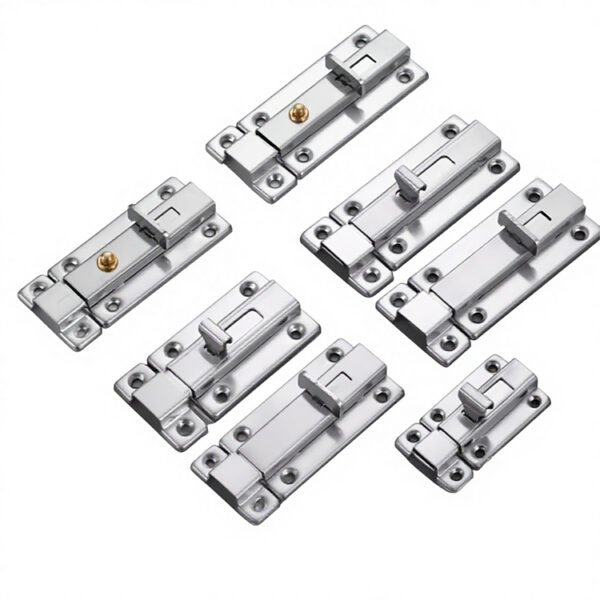 Elongated Guide Surface Slide Bolt Lock with Wrapover Keeper