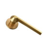 Faceted-Neck Flat Lever Door Handle on Round Rose