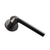 Faceted-Neck Flat Lever Door Handle on Round Rose