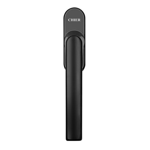 Finger-Contoured Casement Window Handle with Capsule-Shaped Base