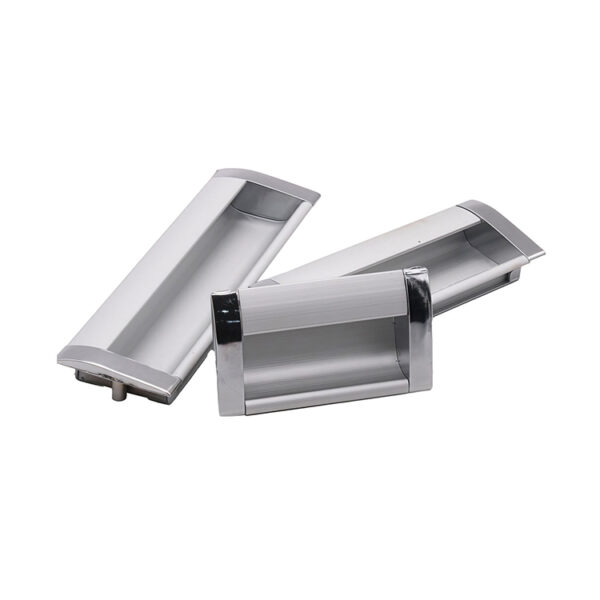 Fold-Out Recessed Sliding Handle with Curved End Caps