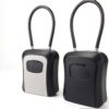 Four-Dial Portable Key Lock Box with Flexible Hanging Loop