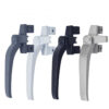 Handed Window Lever Handle with Split Four-Hole Mounting Base