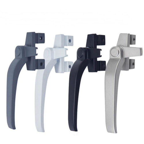 Handed Window Lever Handle with Split Four-Hole Mounting Base