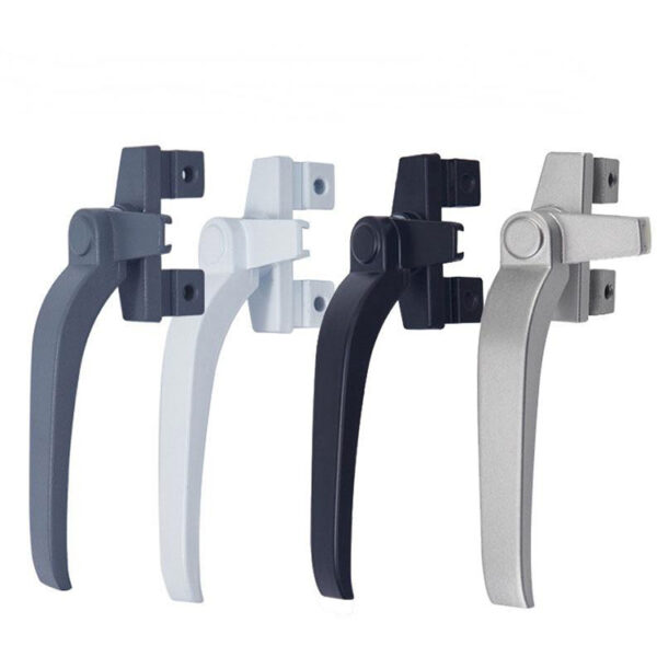 Handed Window Lever Handle with Split Four-Hole Mounting Base