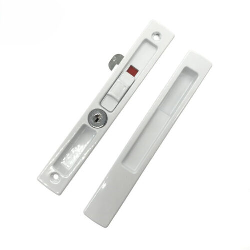 Key-Locking Recessed Casement Lock with Matching Pull Plate