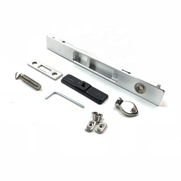 Key-Locking Recessed Touch Lock Set with Adjustable Fitting Kit