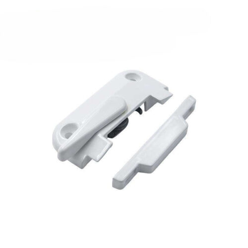Lever-Operated Window Sash Latch with Channel Keeper