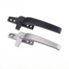 Long Curved Window Handle with Narrow Four-Hole Base