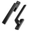 Long Flat-Lever Casement Window Handle with Narrow Rectangular Base