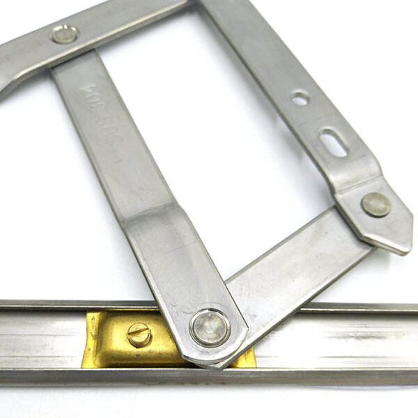 Long-Track Four-Bar Window Friction Stay with Gold-Tone Slider