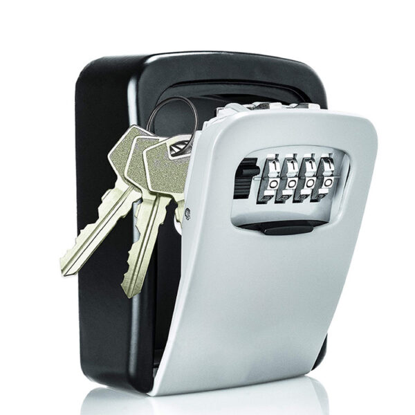 Multi-Hole Backplate Four-Dial Wall Mount Key Lock Box