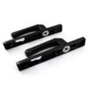 Narrow Backplate Lever Door Handle Set with Euro Cylinder Cutout