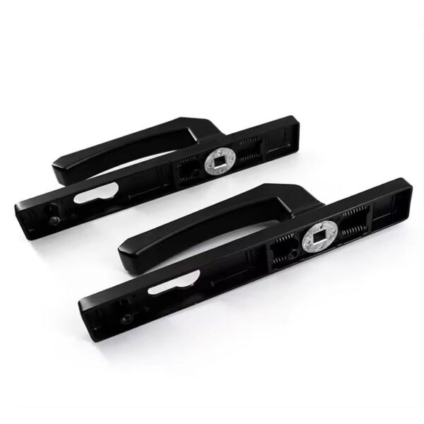 Narrow Backplate Lever Door Handle Set with Euro Cylinder Cutout