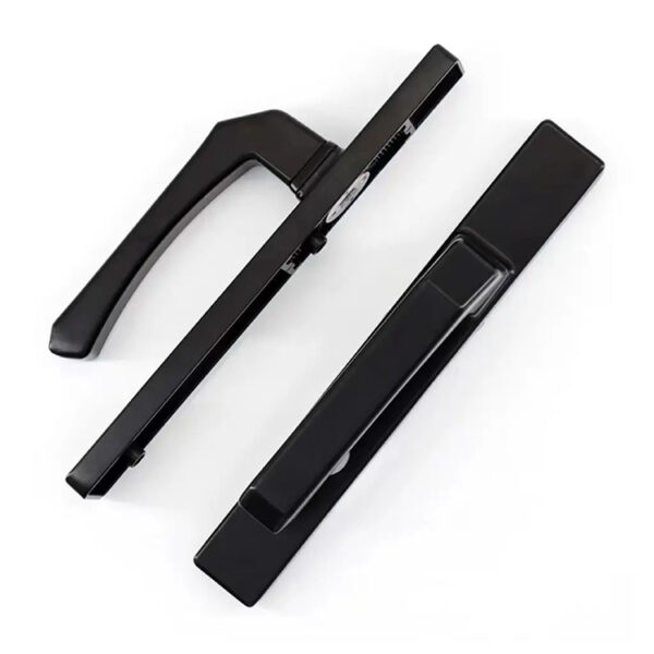 Narrow Backplate Lever Door Handle Set with Euro Cylinder Cutout