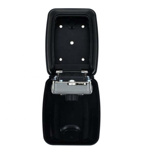 Over-the-Door Push-Button Key Lock Box with Hinged Cover