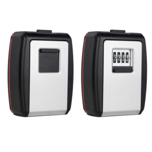 Protective-Cover Four-Dial Wall Mount Key Lock Box