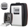 Protective-Cover Four-Dial Wall Mount Key Lock Box