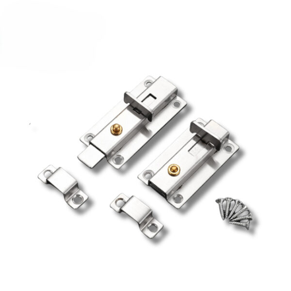 Push-Button Surface Slide Bolt with Crossbar Handle