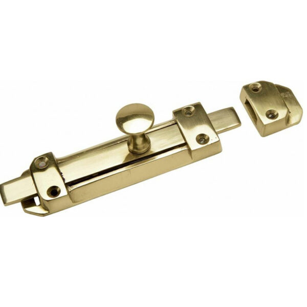 Raised-Knob Surface Slide Bolt Lock with Separate Keeper