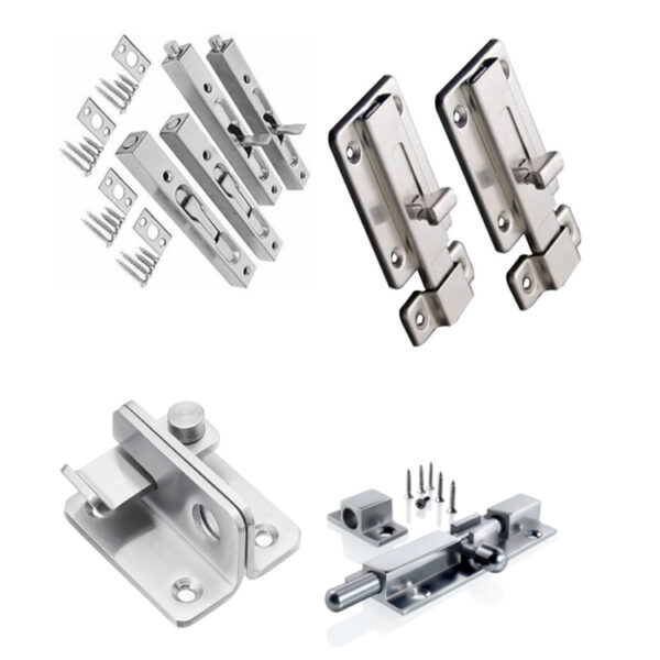 Raised-Knob Surface Slide Bolt Lock with Separate Keeper