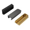 Recessed Edge-Pull Sliding Handle with Ribbed Side Profile