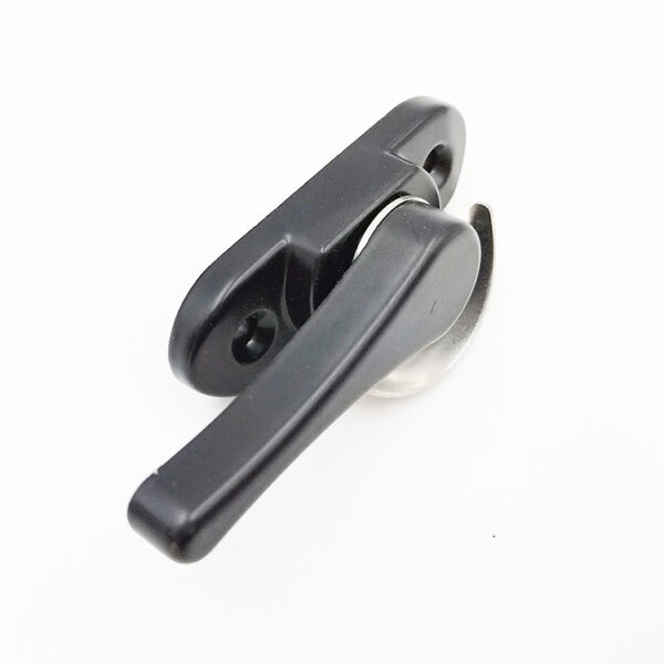 Ribbed Straight-Lever Window Sash Lock with Oval Base