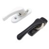 Ribbed Straight-Lever Window Sash Lock with Oval Base