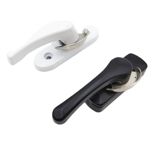 Ribbed Straight-Lever Window Sash Lock with Oval Base
