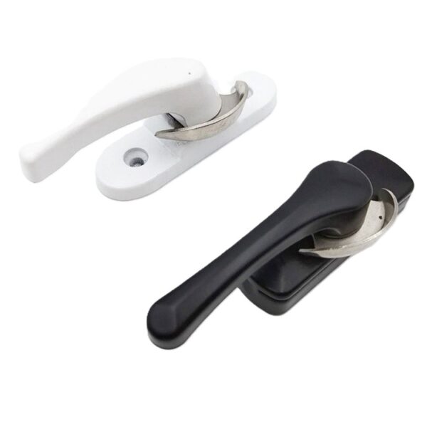 Ribbed Straight-Lever Window Sash Lock with Oval Base