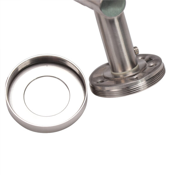 Right-Angle Knurled Lever Door Handle Set on Round Rose