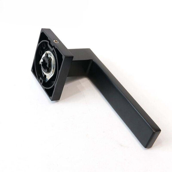 Right-Angle Rectangular Lever Door Handle on Square Rose