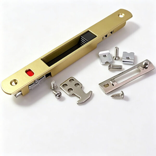 Rounded-End Recessed Touch Lock with Status Window and Hook Latch