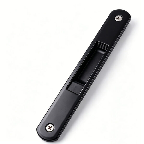 Rounded-End Recessed Touch Lock with Status Window and Hook Latch