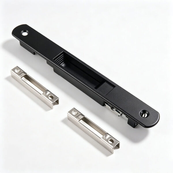 Rounded-End Recessed Touch Lock with Status Window and Hook Latch